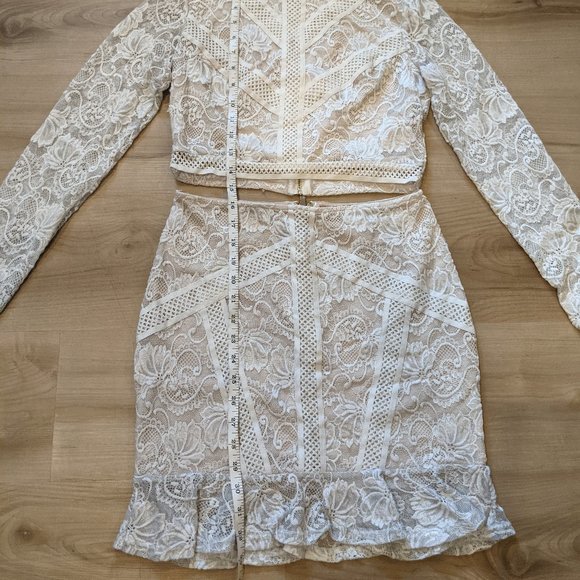 Lulus white lace 2-piece dress - Picture 6 of 8